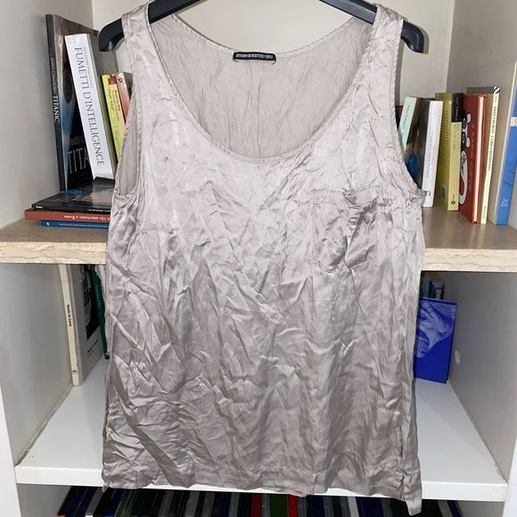 Drykorn for Beautiful People 100% Silk Beige Nude Tank Blouse Size US Medium - Picture 2 of 10